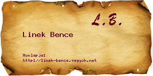 Linek Bence névjegykártya